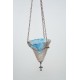 Hanging oil-lamp of fusing glass