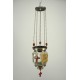 Hanging "sliding" oil-lamp of blown glass