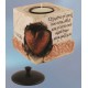 Stone candle holder with a message