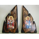 Wooden icon "flame" small
