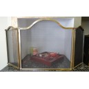 Fireplace screen of brass or inox