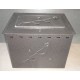 Firewood storage metallic box with lid, large