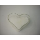 Glass candle holder, heart shape