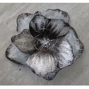 Metallic, handmade, wall decorative "flower" medium