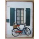 Διακοσμητικό τοίχου "Ποδήλατο-μπλε παράθυρο"