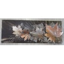 Panel-synthesis of metal and leather "fallen leaves" 80X30