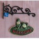 Cast iron hanger "frogs-welcome"